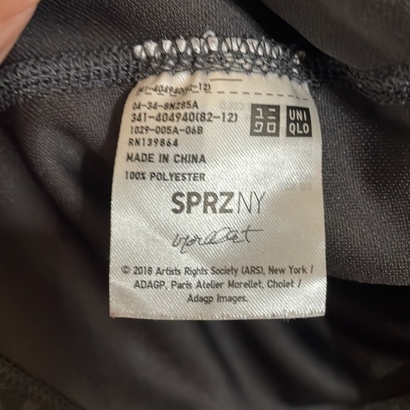 𝅺uniqlo Patterned SS Athletic Shirt Dry-Ex - Blk/Gray - S - Picture 8 of 8